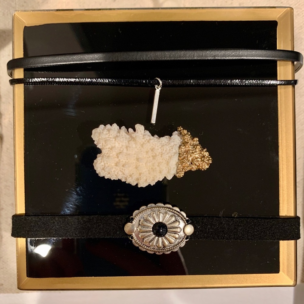 Set of 2 Black Chokers